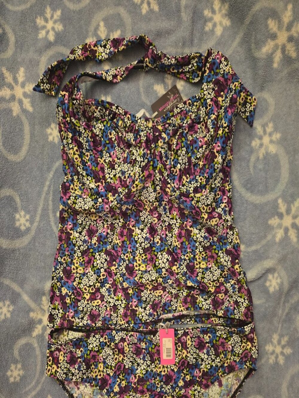 NWT Midnight Grace by Figleaves Floral Underwire Tankini Set Size 34FF